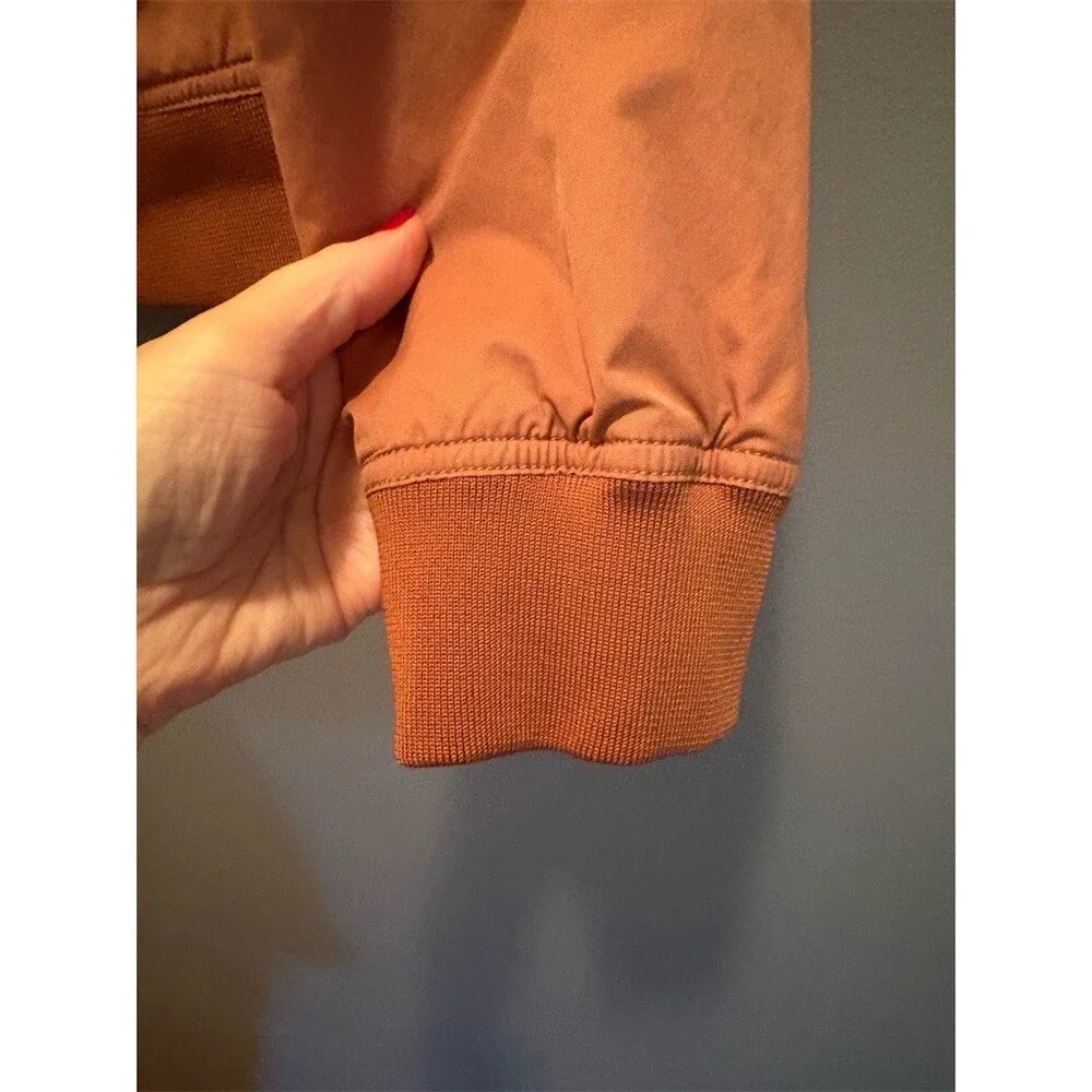 CPO Provisions Men's MA-1 Flight Bomber Jacket Rust Orange Full Zip Size L - Picture 4 of 12